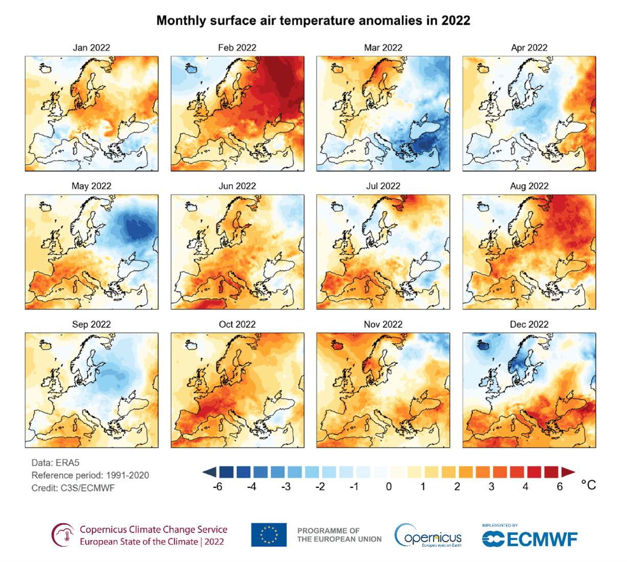 2022 anno più caldo registrato in